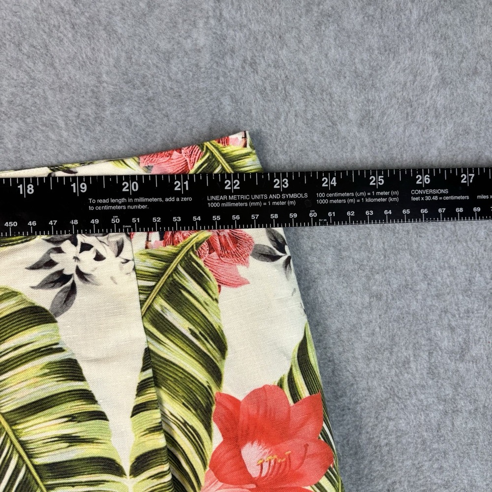 Talbots Skirt‎ Size 20W Vibrant Pleated Front Side Pockets A-Line Linen Cotton - Picture 7 of 8